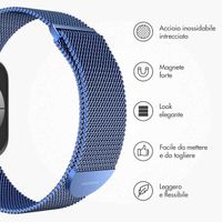imoshion Cinturino milanese magnetico Apple Watch | 44/45/46/49 mm - Taglia M - Blu