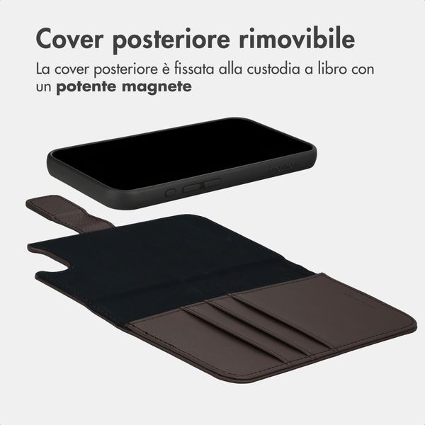 imoshion Cover a libro di lusso 2-in-1 rimovibile Apple iPhone 17e / 16e - Marrone