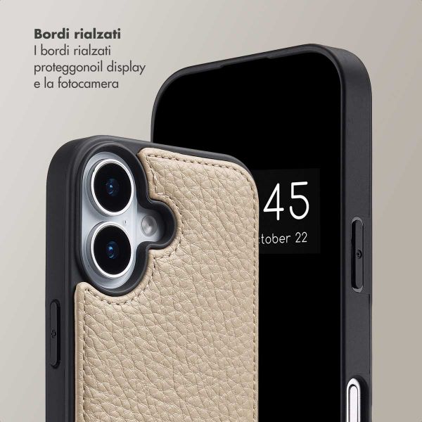Selencia Cover per telefono Nova con cordino e portacarte Apple iPhone 17 - Beige