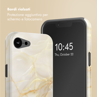 Selencia Cover posteriore Vivid con MagSafe Apple iPhone 17e / 16e - Golden Beige Marble