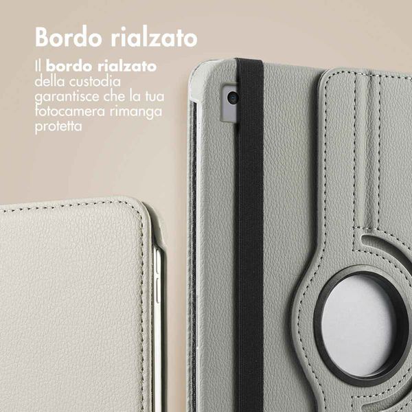 imoshion Cover Girevole a 360° Apple iPad 9 (2021) 10.2 pollici / iPad 8 (2020) 10.2 pollici / iPad 7 (2019) 10.2 pollici - Grigio