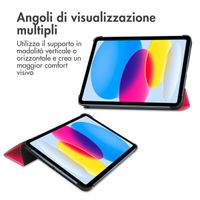 imoshion Cover a libro Trifold Apple iPad 11 (2025) 11 pollici A16 / iPad 10 (2022) 10.9 pollici - Pink
