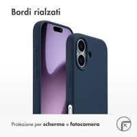 Accezz Cover in silicone liquido con MagSafe Apple iPhone 17 - Blu scuro