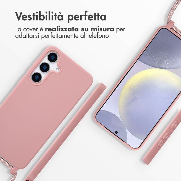 imoshion Cover in Silicone con Cordino Samsung Galaxy S25 - Sand Pink