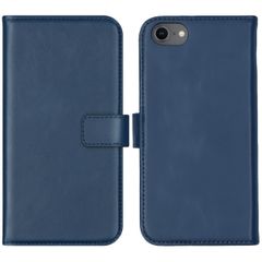 Selencia Cover a libro in vera pelle Apple iPhone SE (2022 / 2020) / 8 / 7 / 6(s) - Blu