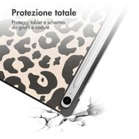 imoshion Cover Trifold Design Samsung Galaxy Tab S9 11.0 pollici / S10 Lite / S10 FE / S9 FE 10.9 pollici - Leopard