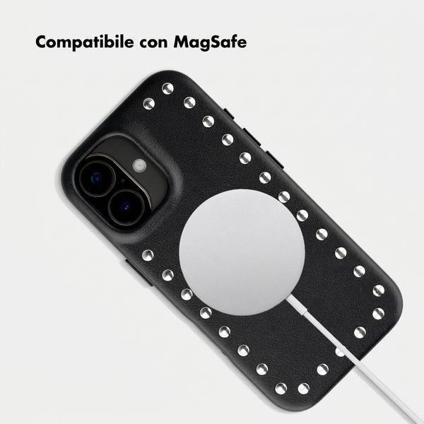 Selencia Cover posteriore Studs con MagSafe Apple iPhone 17 - Velvet Black