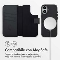 Accezz Cover in pelle 2 in 1 con MagSafe Apple iPhone 17 - Onyx Black
