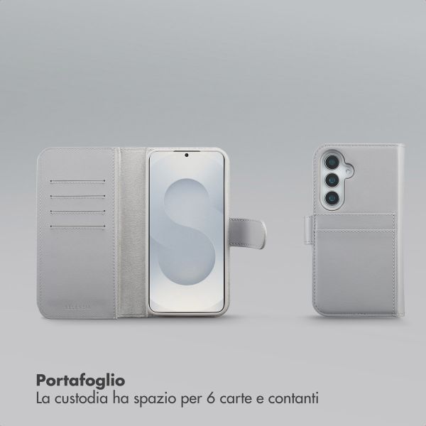 Selencia Libreria rimovibile Olyn con MagSafe Samsung Galaxy S25 / S24 - Grigio