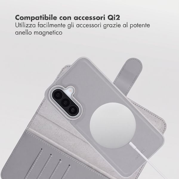 Accezz Cover a libro Edge rimovibile con MagSafe Samsung Galaxy A27 (5G) - Grigio