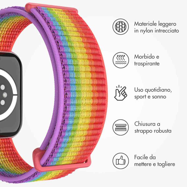 imoshion Cinturino in nylon Apple Watch | 44/45/46/49 mm - Rainbow
