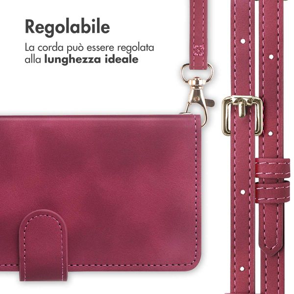 imoshion Cover a libro con Cordino Samsung Galaxy A55 - Rosso