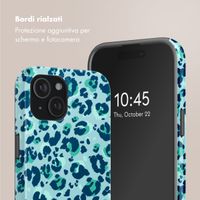 Selencia Cover posteriore Vivid con MagSafe Apple iPhone 15 - Wild Spots Light Blue
