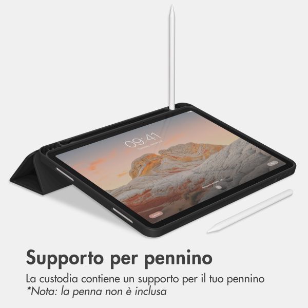 Accezz Cover a libro in silicone Smart Apple iPad Air 13 pollici (2026) M4 / (2025) M3 / (2024) M2 - Nero