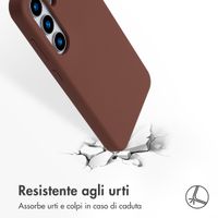 Accezz Cover in silicone liquido con MagSafe Samsung Galaxy S25 - New Tea Brown