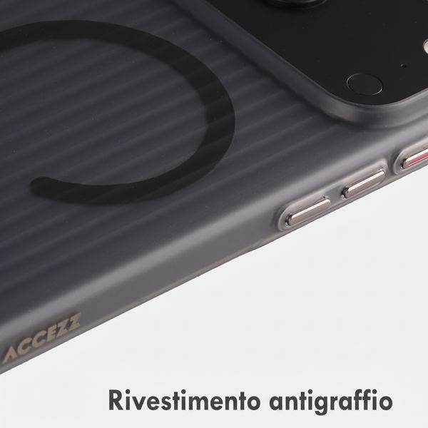 Accezz Cover Lite con MagSafe | Fluted | Apple iPhone 18 Pro / 17 Pro - Grigio