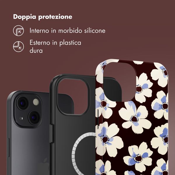Selencia Cover posteriore Vivid con MagSafe Apple iPhone 13 - Choco Flower Pop