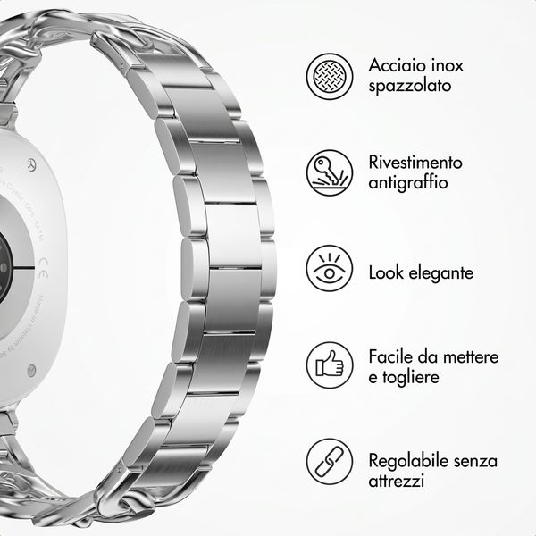 Selencia Cinturino Chain Samsung Galaxy Watch 9 (40/44mm) / Watch 8 (40/44mm) / Classic (46mm) - Argento