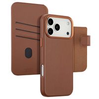 Accezz Cover in pelle 2 in 1 con MagSafe Apple iPhone 17 Pro Max - Sienna Brown