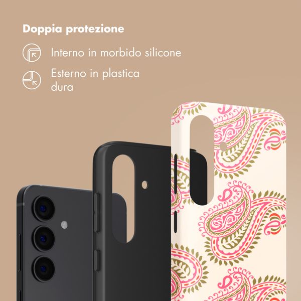 Selencia Cover Posteriore Vivid Samsung Galaxy S24 - Paisley Blush
