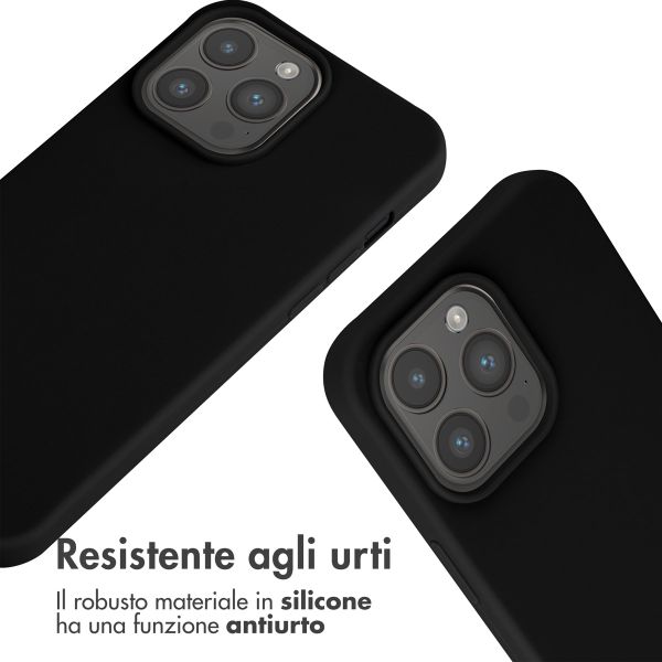 imoshion Cover in Silicone con Cordino Apple iPhone 15 Pro Max - Nero