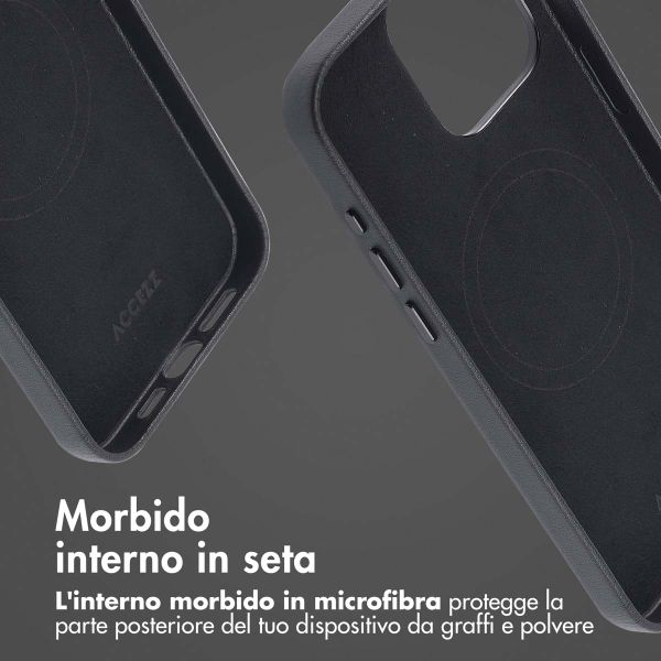Accezz Cover in Pelle con MagSafe Apple iPhone 15 Pro Max - Onyx Black