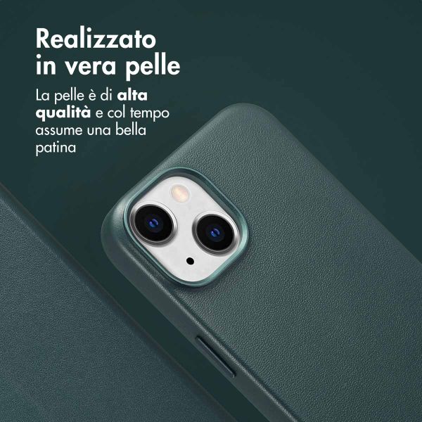Accezz Cover in pelle 2 in 1 con MagSafe Apple iPhone 14 - Cedar Green