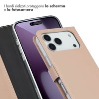 Selencia Cover a libro in vera pelle Apple iPhone 17 Pro Max - Dusty Pink