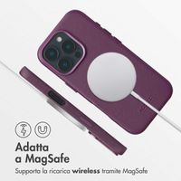 Accezz Cover in Pelle con MagSafe Apple iPhone 16 Pro - Heath Purple