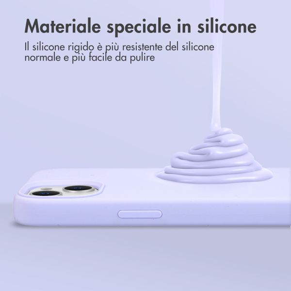 Accezz Cover in silicone liquido con MagSafe Apple iPhone 15 Pro Max - Viola