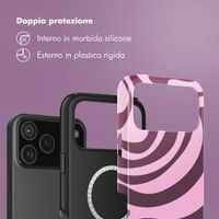 Selencia Cover posteriore Vivid con MagSafe Apple iPhone 18 Pro Max / 17 Pro Max - Wavy Swirl Pink Plum