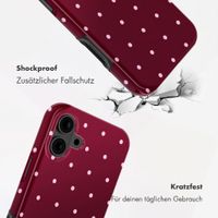 Selencia Vivid Backcover Apple iPhone 16 - Happy Dots Burgundy