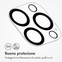 imoshion Protezione fotocamera in vetro 2 Pack Apple iPhone 16 Pro / 16 Pro Max - Nero