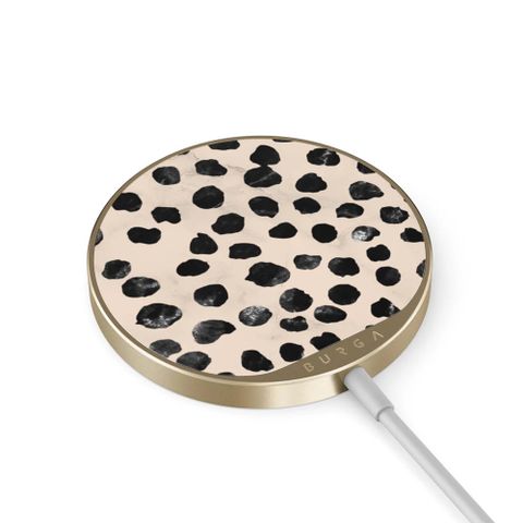 Burga Caricabatterie magnetico wireless - MagSafe e Qi2 - Almond Latte / Gold