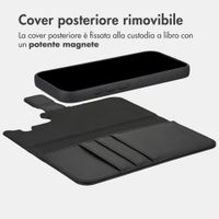 imoshion Cover a libro di lusso 2-in-1 rimovibile Apple iPhone 17 - Nero
