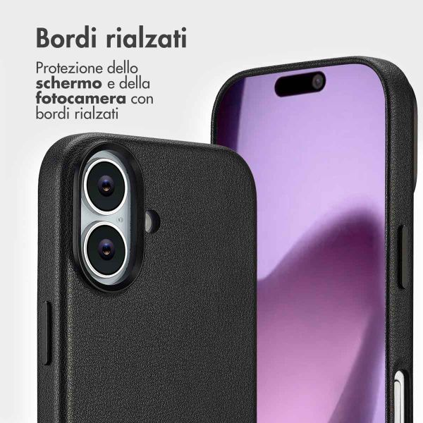 Accezz Cover in pelle 2 in 1 con MagSafe Apple iPhone 17 - Onyx Black