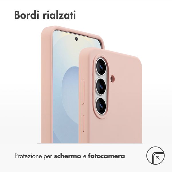 Accezz Cover in silicone liquido con MagSafe Samsung Galaxy S26 - Rosa