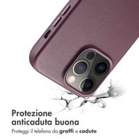 Accezz Cover in Pelle con MagSafe Apple iPhone 14 Pro Max - Heath Purple