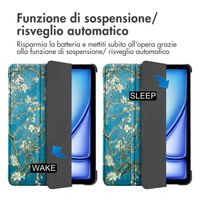 imoshion Cover Trifold Design Apple iPad Air 13 pollici (2026) M4 / (2025) M3 / (2024) M2 - Green Plant