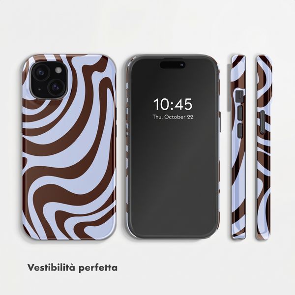 Selencia Cover Posteriore Vivid Apple iPhone 15 - Dream Swirl Chocolate