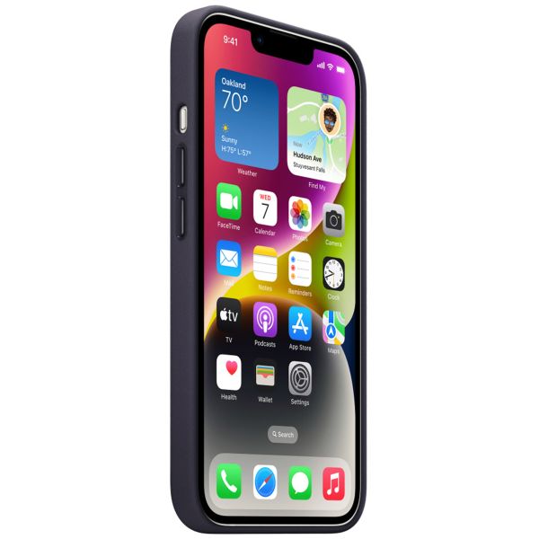 Apple Cover Posteriore in Pelle con MagSafe Apple iPhone 14 - Ink