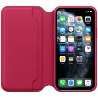 Apple Cover a libro in Pelle con Chiusura Apple iPhone 11 Pro - Red Raspberry