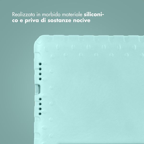 imoshion Cover Posteriore Kidsproof con Maniglia Apple iPad 9 (2021) 10.2 pollici / iPad 8 (2020) 10.2 pollici / iPad 7 (2019) 10.2 pollici - Soft Blue