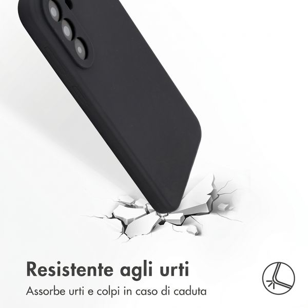 Accezz Cover Posteriore in Silicone Liquido Samsung Galaxy A57 (5G) - Nero