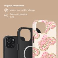 Selencia Cover posteriore Vivid con MagSafe Apple iPhone 15 - Paisley Blush
