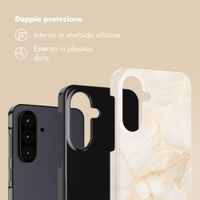 Selencia Cover Posteriore Vivid Samsung Galaxy A57 (5G) - Golden Beige Marble