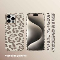 Selencia Cover Sabi Stampa pantera con MagSafe Apple iPhone 15 Pro Max - Soft Ivory