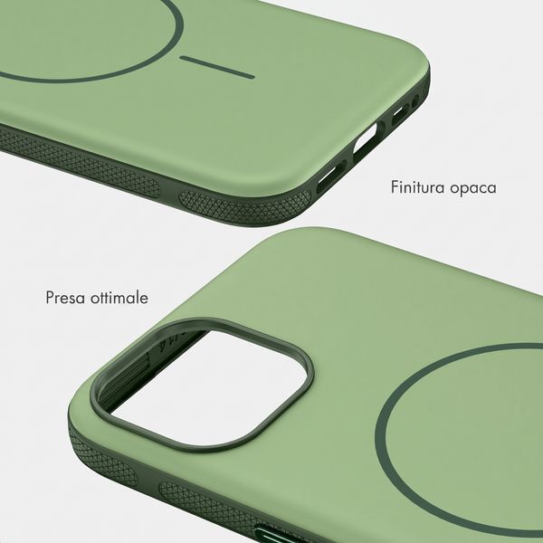 imoshion Cover posteriore Color con Thin MagSafe Ring Apple iPhone 14 / 13 - Verde scuro
