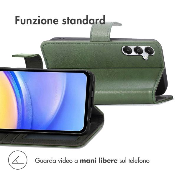 imoshion Cover a libro di Lusso Samsung Galaxy A15 (5G/4G) - Verde