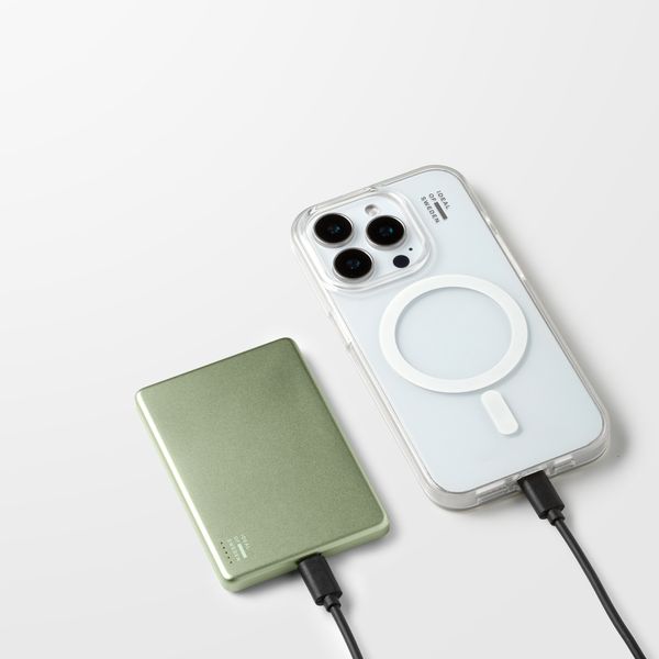iDeal of Sweden MagSafe Powerbank Slim 5.000 mAh - Powerbank wireless - Sage Green